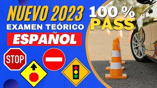 NUEVO 2023 EXAMEN TEORICO DE CONDUCIRPreguntas y Respuestas en Español [upl. by Atteugram99]