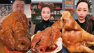 Food sharing delicious spicy Pig Head Meat mukbang eatingshow [upl. by Terri]