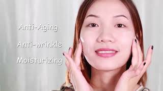 Antiwrinkle cream smooths fine lines and wrinkles firms skin and boosts elasticity [upl. by Ynaffat898]