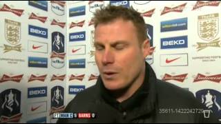 David Flitcroft Post Match Interview Man City 50 Barnsley [upl. by Rigby88]