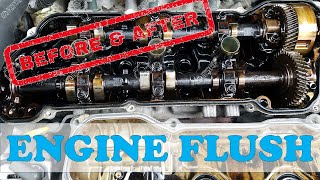 Does Flushing Your Cars Engine Actually Work  Before and After [upl. by Neladgam263]