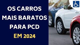 LISTA COMPLETA CARROS PCD 2024 COM TODAS ISENÇÕES [upl. by Ingraham]