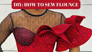 HOW TO CUT AND SEW FLOUNCE  DIY RUFFLE  BEGINNER FRIENDLY [upl. by Cassius]