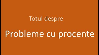 Probleme cu procente  Scumpiri ieftiniri dobanzi  Probleme rezolvate  Matematica [upl. by Hunt]