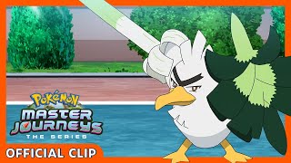 Sirfetchd Battle  Pokémon Master Journeys The Series  Official Clip [upl. by Karin723]