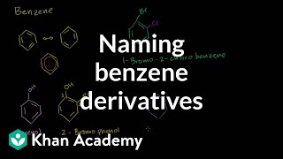 Naming benzene derivatives introduction  Aromatic Compounds  Organic chemistry  Khan Academy [upl. by Vookles]