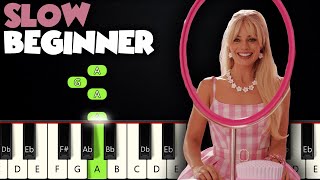 Barbie Girl  Aqua  SLOW BEGINNER PIANO TUTORIAL  SHEET MUSIC by Betacustic [upl. by Kerwin]