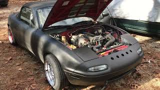 Scrappy drift works another Miata drift build progress driftability [upl. by Airdnola]