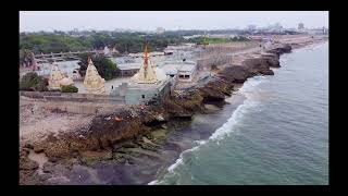 Porbandar Chopati Drone View  Porbandar Beach Gujarat [upl. by Venn]