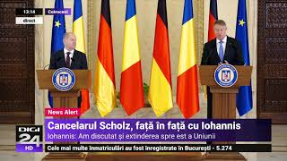 Scholz a discutat cu Iohannis la Cotroceni Aderarea României la Schengen principalul obiectiv [upl. by Marylou506]