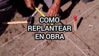 como replantear en obra en 5 minutos [upl. by Saunder429]