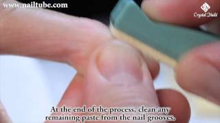 Japanese Manicure Using Crystal Nails Nail Products [upl. by Gorlin]