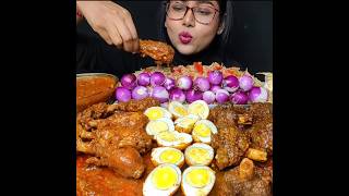 ASMR EATING SPICY CHICKEN LEG PIECE🔥 EGG CURRY  shorts mukbangnasmreating mukbangasmr asmr [upl. by Fleeman]