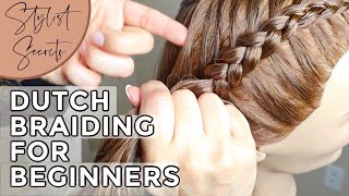 How To Dutch Braid For Beginners [upl. by Riffle83]