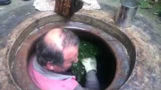 Georgian Village Life  how to clean a wine container [upl. by Ramoh84]