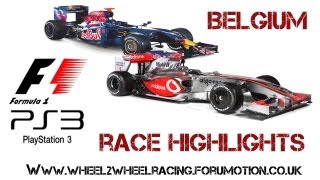 f1 2012 ps3 online racing league  belgium grand prix  spa  race hihlights [upl. by Annaeed824]