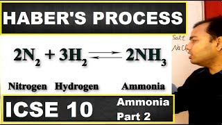 Habers Process  Habers Process for Manufacture of Ammonia  class 10  12  ICSE 10 Chemistry [upl. by Acirat]