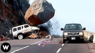 Tragic Shocking Catastrophic Rockfalls Failures Caught On Camera You Wouldnt Believe if Not Filmed [upl. by Aneliram605]