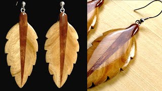 How to make wooden earrings  DIY Earrings [upl. by Eseilana854]