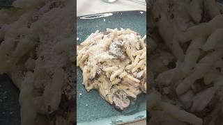 Creamy mushroom sauce pasta 🍄 healthy food italy dinner lunch diner diet viralshorts [upl. by Marelya]