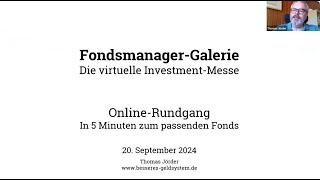 FondsmanagerGalerie  In 5 Minuten zum passenden Fonds ergänzende Tipps in den Untertiteln [upl. by Ahtnamas802]