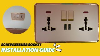 Gold luxury screwless socket installation guide [upl. by Eseryt406]