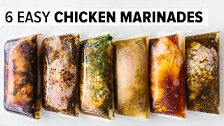 6 EASY CHICKEN MARINADES  amazing chicken breast recipe  freezer friendly meal prep [upl. by Drawyeh]