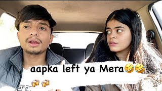 DARU PRANK AAPKA LEFT YA MERA🤣🤣🍻🍻carfoolingritikvinesb1x [upl. by Serle]