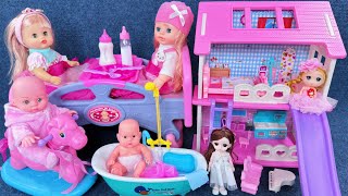 10 Minutes Satisfying with Unboxing Cute Doll House Playset，Baby Bathtub Toys ASMR  Review Toys [upl. by Jasmina]