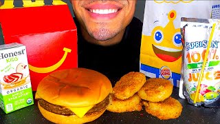 ASMR MCDONALDS VS BURGER KING KIDS MEALS TOYS NUGGETS CHEESEBURGER HAPPY MEAL EATING SHOW JERRY [upl. by Nae]