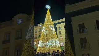 Christmas lights in Malaga Spain 🇪🇸 [upl. by Yendirb]