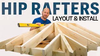 How To Frame A Hip Roof  Including A Common Rafter Review [upl. by Eessej528]