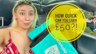 £50 DELIVERY CHALLENGE Uber Eats Deliveroo Just Eat amp Beelivery [upl. by Eilac869]