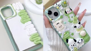 ASMR DIY Phone Case  Decoden Pochacco Phone Case 💚💚 [upl. by Oiuqise]