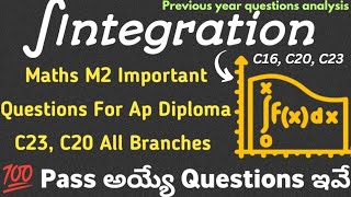 ap diploma C16C20C23 maths M2 important questions for all branches tips to pass diploma M2 [upl. by Reid]