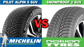 Michelin Pilot Alpin 5 SUV vs Nokian Snowproof 2 SUV 2024 REVIEW [upl. by Ellerrehc]