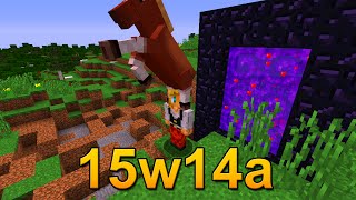 Minecraft 15w14a April Fools  Love Hugs and Obsidian Boats [upl. by Ylesara]