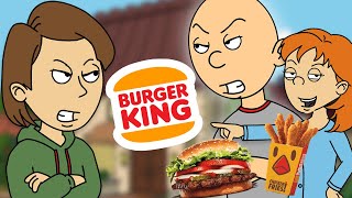 Classic Caillou And Rosie Misbehave At Burger KingGrounded [upl. by Liagabba]