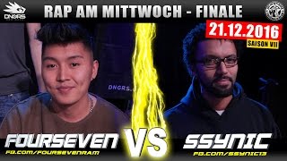 RAP AM MITTWOCH FRANKFURT FOURSEVEN vs SSYNIC 211216 BattleMania Finale 44 GERMAN BATTLE [upl. by Adorne]