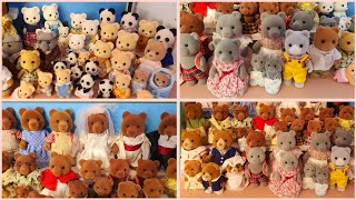 Figures from 13 Different Bear Families Sylvanian FamiliesCalico Critters  Vintage and New [upl. by Dagny]