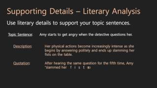 Essay Writing  Body Paragraphs  08b Literary Details [upl. by Essilem]