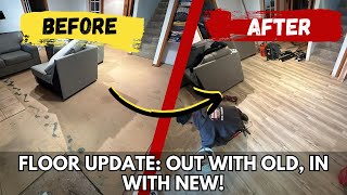 How To Remove Laminate Plank Flooring amp Install New Laminate Plank Flooring In The Living Room [upl. by Romelda419]