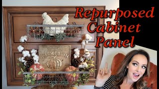 NEW Repurposed Cabinet Panel into Wall Storage and Display [upl. by Scandura]