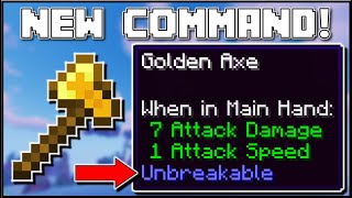 Minecraft 121  How To Get Unbreakable Items New Command [upl. by Aloivaf63]