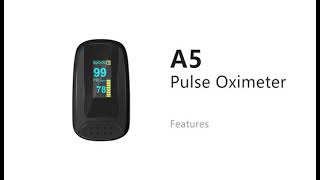 A5 Fingertip Pulse Oximeter Introduction [upl. by Ainalem]