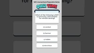 Remote Sensing QUIZ Part 4 NEC License Exam Preparation Series engineeringlicensepreparation [upl. by Namwob]