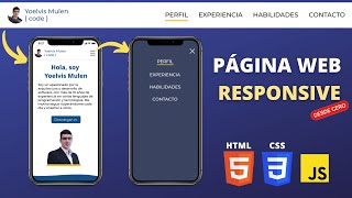 Página web responsive desde CERO 🚀  parte 1 Barra de navegación usando flexbox [upl. by Lucina474]