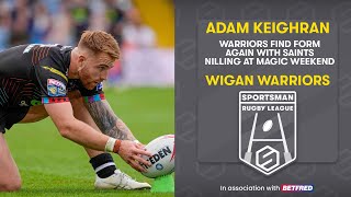 Betfred Super League  Adam Keighran hails effort as Wigan Warriors nil Saints at MagicWeekend [upl. by Navinod544]