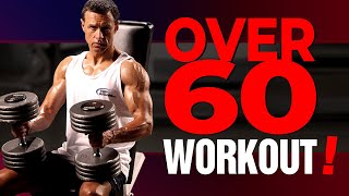 Over 60 Years Old Bodybuilding Style Workout With Dumbbells JACKED GRANDPA WORKOUT [upl. by Nnahtebazile]