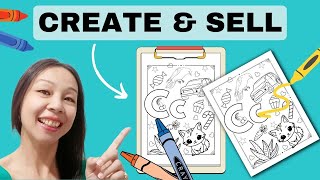 Learn How to CREATE and SELL Stunning Printable Coloring Pages  Easy Canva Tutorial [upl. by Raynah]